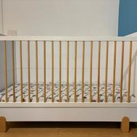 Lettino 140x70 + materasso e accessori - ottime