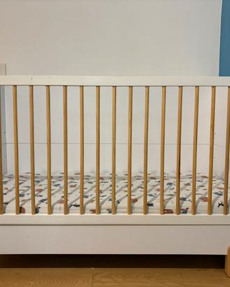 Lettino 140x70 + materasso e accessori - ottime