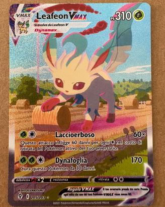 Carta Pokémon Leafeon VMAX di Evoluzioni Eteree