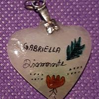 Pendente a forma di cuore nome-Gabriella-