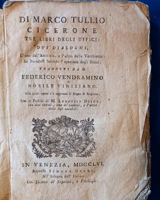 Di Marco Tullio Cicerone del 1756