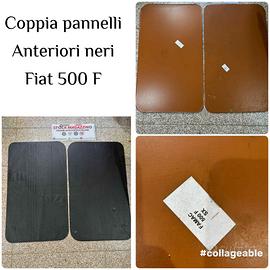 Sedie pannelli Fiat 500 F e L neri nuovi ant+post