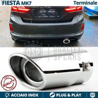 TERMINALE Scarico OVALE per FORD FIESTA 7 Cromato