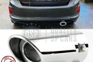 TERMINALE Scarico OVALE per FORD FIESTA 7 Cromato
