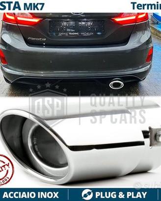 TERMINALE Scarico OVALE per FORD FIESTA 7 Cromato