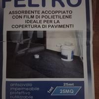 N.2 rotoli Feltro multiuso usato