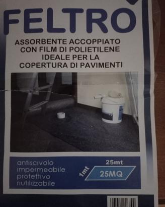 N.2 rotoli Feltro multiuso usato