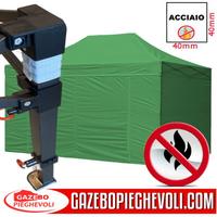 Gazebo 4,5x3 professionale personalizzabile verde