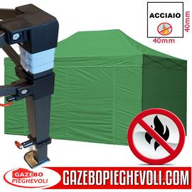 Gazebo 4,5x3 professionale personalizzabile verde