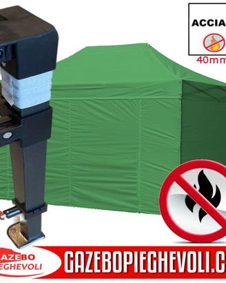 Gazebo 4,5x3 professionale personalizzabile verde