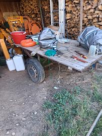 carretto artigianale per motocoltivatore