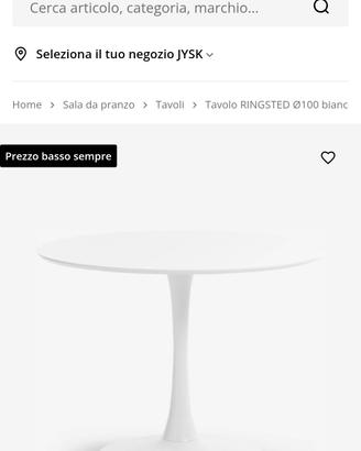 Tavolo rotondo 100cm diametro