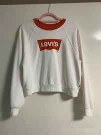 Levi’s felpa bianca arancione taglia M