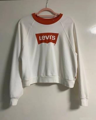 Levi’s felpa bianca arancione taglia M