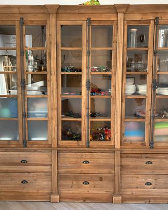 Credenza confalone, vetrina provenzale