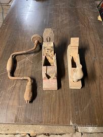 Pialle per legno vecchie piu trapano manuale