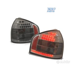 FANALI AUDI A3 8L 96-03 LED FUMÉ FONDO CROMATO