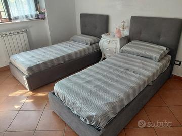 Letto singolo contenitore 95x205x108  2 pezzi