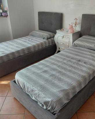 Letto singolo contenitore 95x205x108  2 pezzi