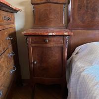Coppia comodini vintage con piano in marmo