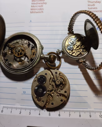lotto 3 PZ orologi da tasca non funzionante 