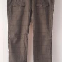 Pantaloni quadri marrone/verde