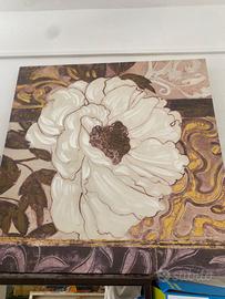 Quadro le manie grande fiore bianco 