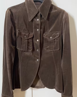 Camicia in velluto marrone Philosophy/A.Ferretti