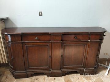 Mobile Credenza con Ante Laterali Curve e 4 Casset