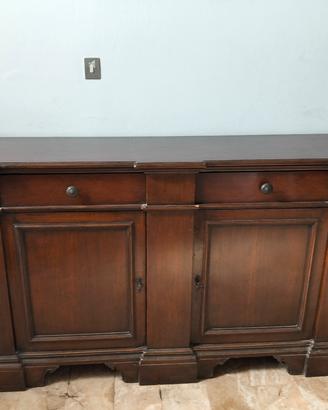 Mobile Credenza con Ante Laterali Curve e 4 Casset