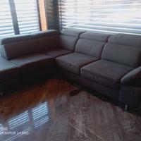 divano angolare con penisola contenitore e letto 