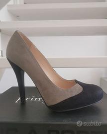 Décolleté Prima Donna 37 grigio nero tacco alto
