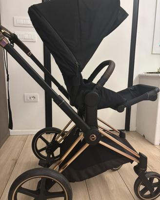 Trio Cybex Priam  e borsa colore deep black