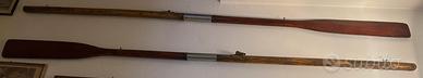 Coppia remi in legno Barca antichi