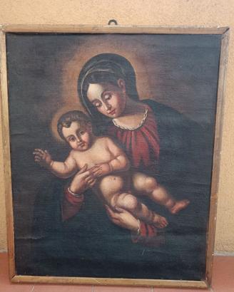 Dipinto antico toscano o emiliano madonna