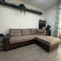 Divano chaise longue penisola beige