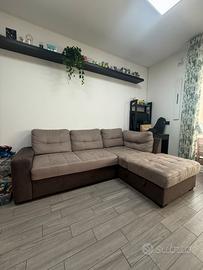 Divano chaise longue penisola beige