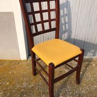 SEDIE legno seduta gialla, nuove ed usate.