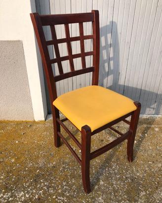 SEDIE legno seduta gialla, nuove ed usate.