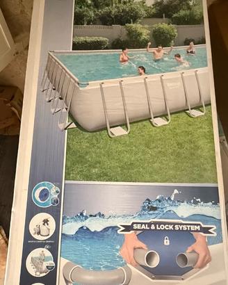 Piscina Bestway power steel 9,56x4,88 1,32 nuova.