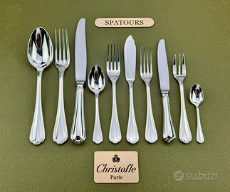 Christofle Spatours 126 Pezzi Posate Argentate