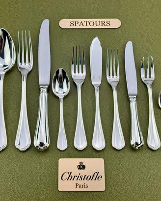 Christofle Spatours 126 Pezzi Posate Argentate