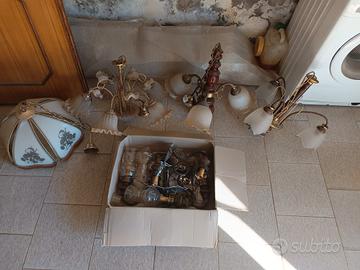 lampadari e lampade a muro  vintage 