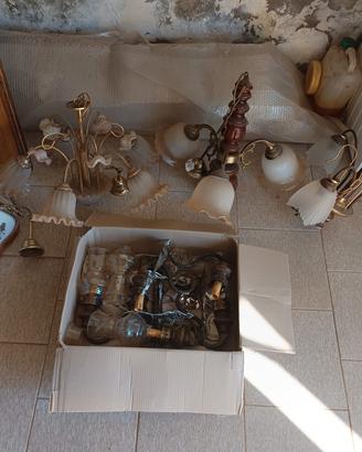 lampadari e lampade a muro  vintage 