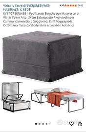 Pouf trasformabile in letto singolo