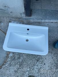 Lavabo lavandino in ceramica bianca per bagno