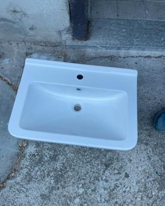 Lavabo lavandino in ceramica bianca per bagno