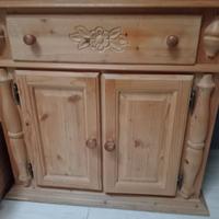 Mobile legno abete con ante e ripiano