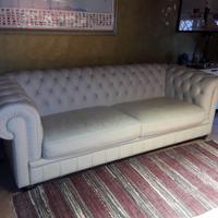 Divano 3p. in pelle KING Natuzzi mod. Chesterfield