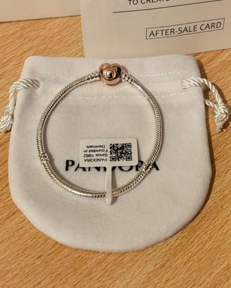 Bracciale Pandora Chiusura a Cuore In Oro Rosa